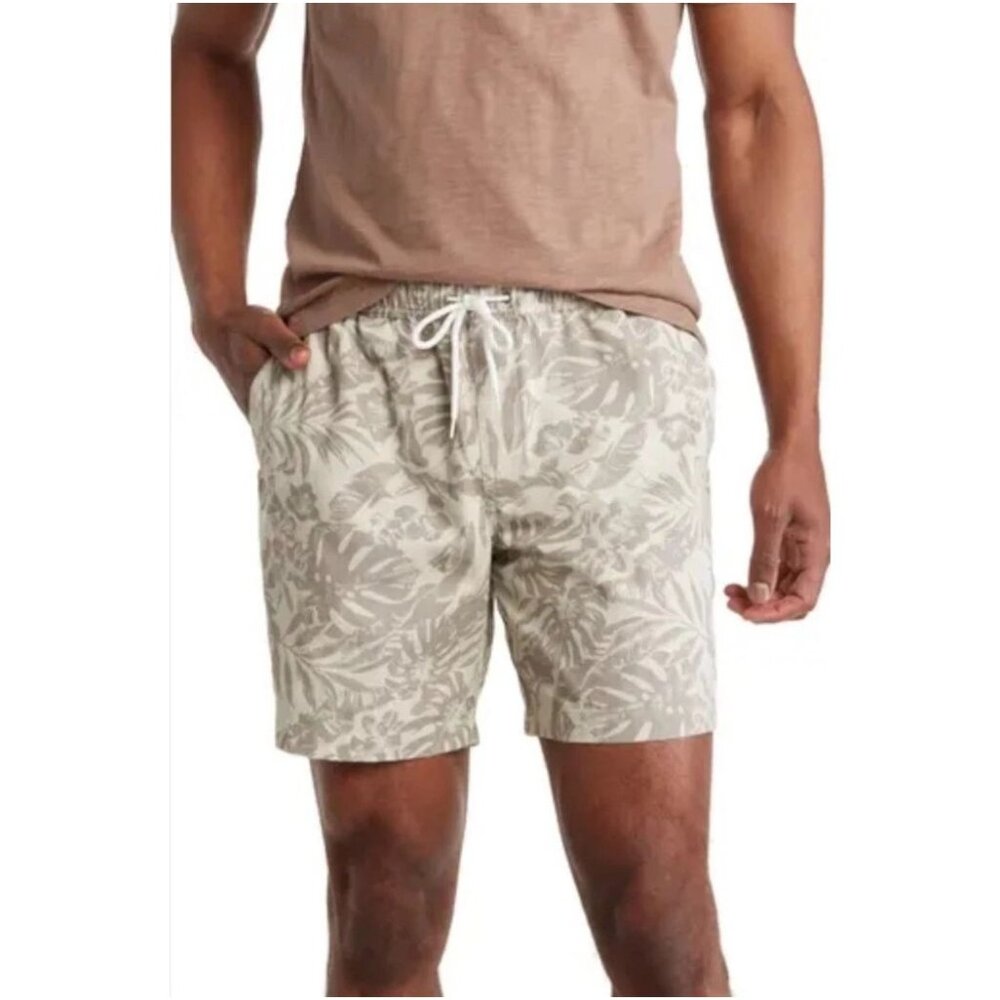 CREATE UNISON Drawstring Shorts Mens‎ Size XL Palm Leaf